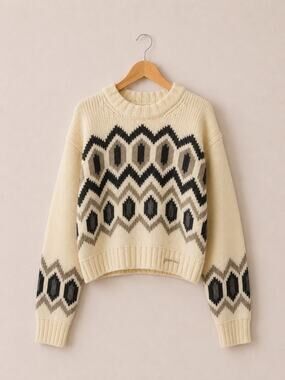 GANNI Chunky Knit Wool Blend Sweater | Women’s Small